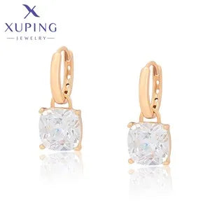 Xuping Jewelry Fashion Hot Sale Trendy Huggies Earring with Synthetic Cubic Zirconia for Girl Gifts 20160