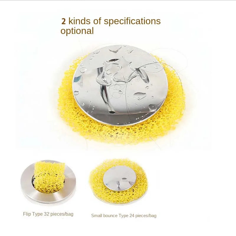 Wash basin hair filter sewer bathtub sink loofah sponge sink anti hair filter