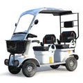 New 2 3 4 Seat Mini Bus Electric Four Wheeler With Roof Scenic Sightseeing Car Double Row Seat Scooter Electric Golf Cart