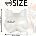 1-10pcs Japanese Mask Paper Blank Mask Halloween Cosplay Cat DIY Paintable Half Face Mask Animal Costume Party Decor Craft Prop