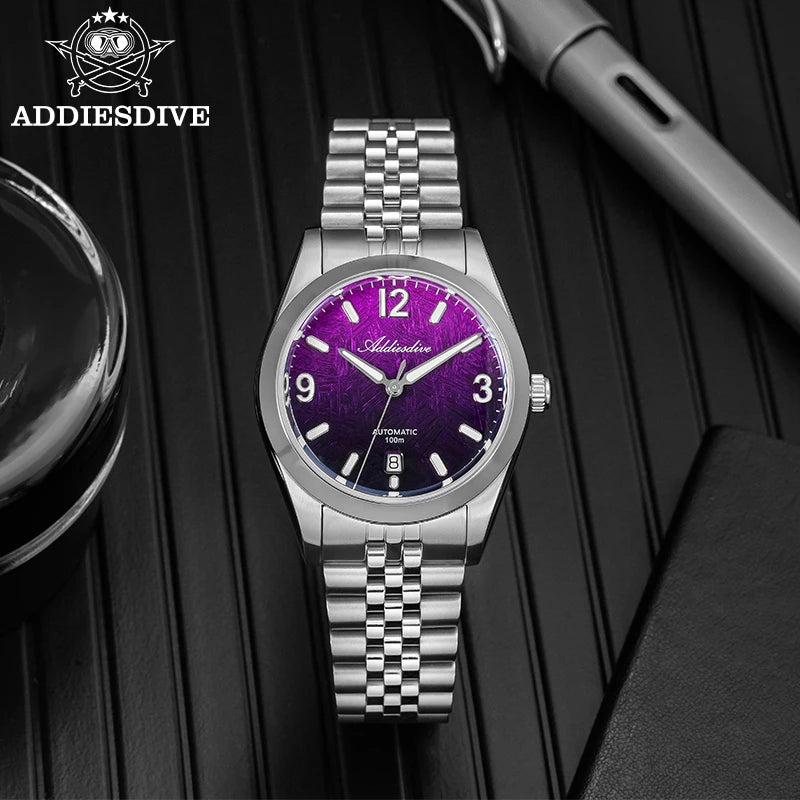 ADDIESDIVE AD2547 Watch For Men Sapphire Glass 10Bar Waterproof BGW9 Super Luminous Japanese 8215 Automatic Mechanical Watches