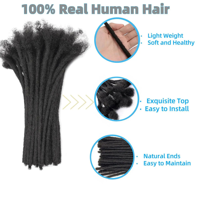 Dreadlocks Sister Locs Extensions Handmade Soft Crochet Brazilian Human Hair Braiding 10in Ombre Short Hair 10Strands/lot