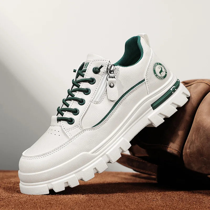 Men's Casual Sports Outdoor Hiking Trendy Fashion Street Comfortable Men's Thick Soled Board Shoes