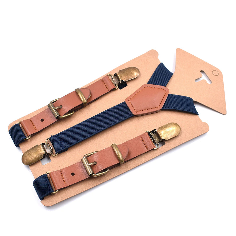 Suspenders for Boys Girls 2cm Y - back 3 Clips Adjustable Elastic Trouser Braces Belt for Kids Fashion - Visuel 13 | SAMAG