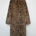 2026 Men Faux Fur Leopard Print Long Coat Full Sleeve Thick Warm Jackets Lapel Loose Streetwear Cardigan Jacket Autumn Winter