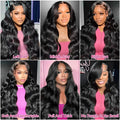 Body Wave Lace Front Wigs Human Hair Pre Plucked 13x6 HD Lace Frontal Human Hair Wigs 200 Density Natural Color Human Hair Wig 13x4 Body Wave Lace Front Wigs Human Hair Pre Plucked Small Knots with Baby Hair 28 inch HD Full F