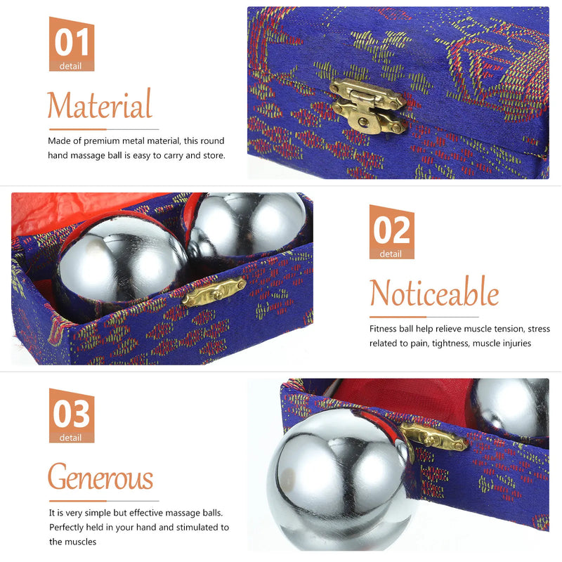 1Set Smooth Heavy Duty Metal Handball for Hand Strength - View 4 | SAMAG