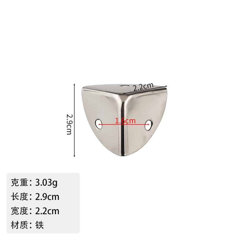 12pcs Round corner triple cornered metal corner protection edge hardware wooden box right-angle corner protection edge