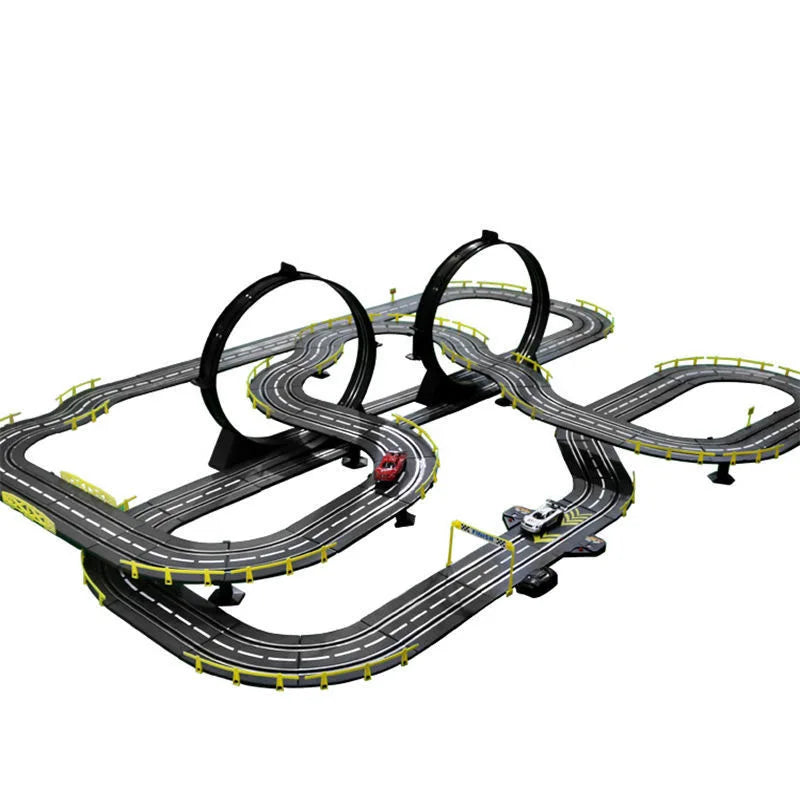 Electric Rail Car 1:43 Double Remote Control Racing Track Toy Automatic Racing Electric Track Children Christmas Gift