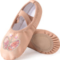 Girls Ballet Leather Shoes  Split-Sole No-Tie Yoga Slippers for Dancing(Toddler/Little Kid/Big Kid)