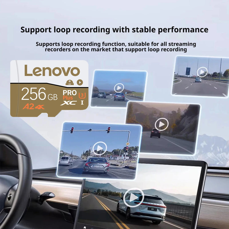 Lenovo Memory Card 128GB 256GB 512GB High Speed Flash Card Reliable Micro SD Card Class10 Storage Card For Camera Phone Dash Cam