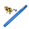 Fishing Rod Reel Combo Kit Set Mini Telescopic Portable Pocket Pen Fishing Rod Pole + Reel Aluminum Alloy Fishing Accessories