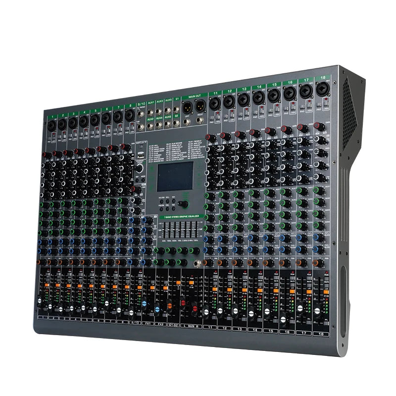 FSWIRI Professional DJ audio mixer 14/18-way mixer stage meeting Bluetooth USB flash drive MP3 tape effect  Sound mixer