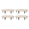 Outdoor Step Stones Decorative Polypropylene Resin Stepping Stones with Ground Stakes for Lawn Garden Pathway Round Step Stones
