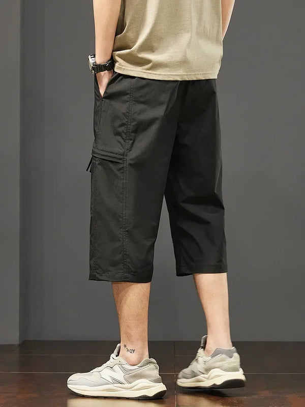 Cargo Shorts Men Working Cropped Pants Summer New Thin Casual Loose Sports Shorts Bermudas Fashion Casual Man Shorts