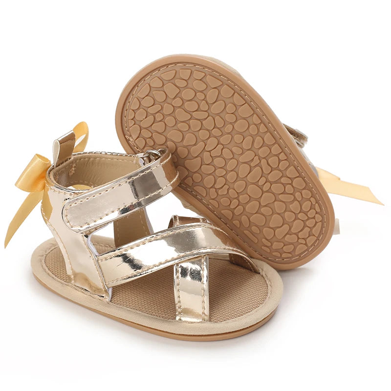Gold Color Theme Christening baby Shoes for 1 Year Old Newborn Baby Baptismal Shoes for Girl Kids