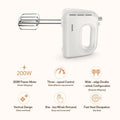 Philips Handheld Electric Egg Beater 3-Speed 2-Beater Automatic Mixer for Egg White And Cream Household Kitchen Tool HR3700