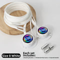 1 Pair Wide Flat Design No-Tie Shoelaces Rotating Buttons Quick-Adjust Quick-Adjust Laces Casual No-Tie Flat Laces Sports Shoes