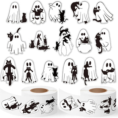 100 - Phantom Cat Halloween Stickers Party Gift Wrapping | SAMAG