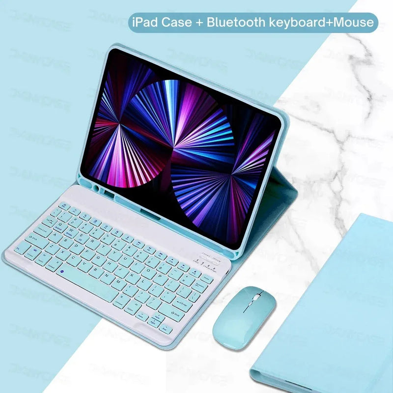 Tablets Keyboard Case For iPad 10th 11th A16 Generation Air 11 2025 Air 4 5 10.2 9/8/7th 10.5 9.7 Pro 12.9 13 11 Mini 6 7 Cover