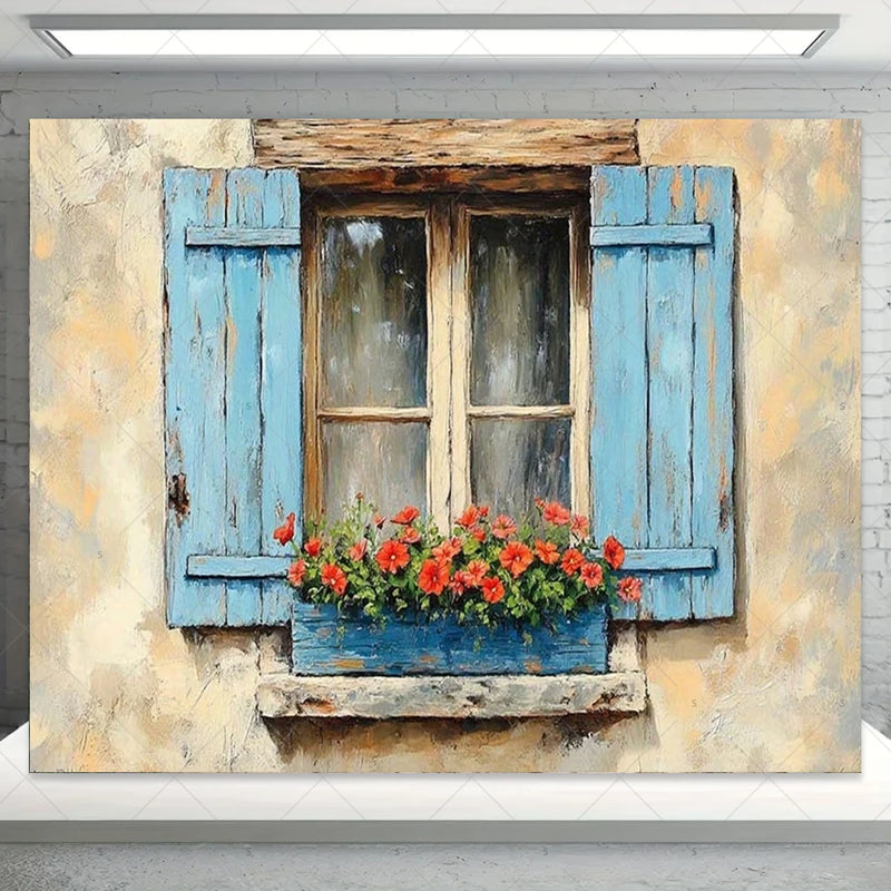 Garden Flower Windows Backdrops Indoor Floral Window Adult Birthday Party Decor Background Photography Studio Supplies Banner
