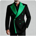 Men's Double Breasted Peak Lapel Wedding Suit Custom 3-Piece Groom Tuxedo Separates Formal Wedding Suit for Grooms Slim Fit Suit