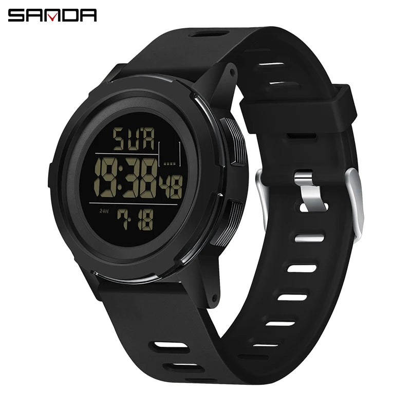 SANDA New Men Sport Wristwatch Luxury Luminous LED Analog Digital Display Stopwatch Waterproof Male - Visuel 13 | SAMAG