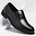 Men's leather shoes, business British style, casual, one foot, lazy loafers, dress shoes