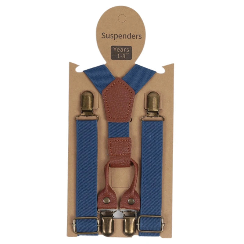 Cute Fashion Kids Elastic Leather Suspenders Children Belt Baby Boys Girls Adjustable Clip - on Y - Back - Visuel 18 | SAMAG