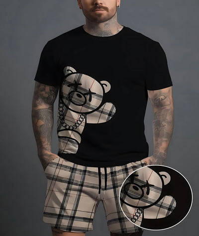 The summer new men's set features street fashion casual | SAMAG