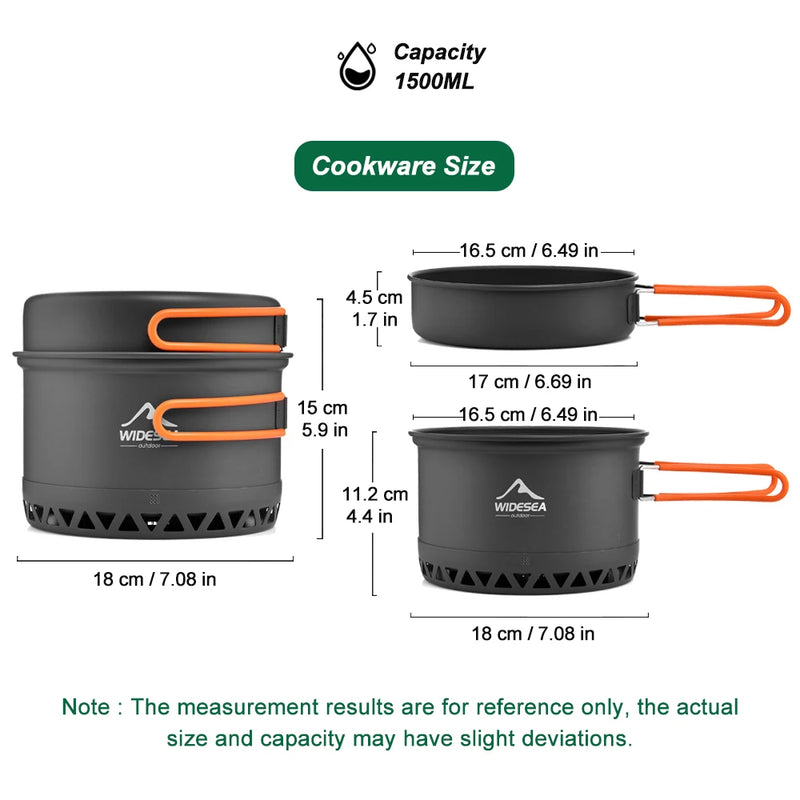Camping Tableware Outdoor Cookware Set Pots Tourist kettle coffee cup filte Kitchen Equipment Gear Utensils Hiking Picnic Travel