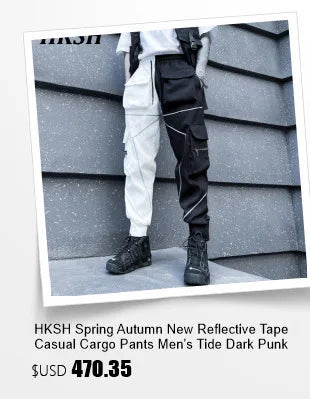 HKSH Spring Summer New Men's RO Style Round Collar Printed T-shirt Oversized Chic Cotton Chic Top American Loose Y2K Tees HK4638