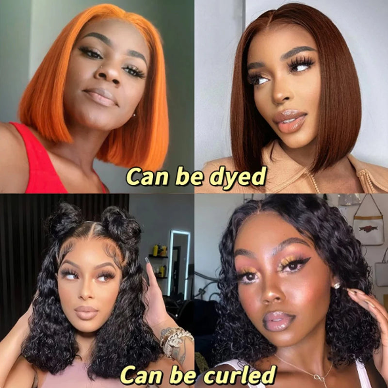 13X6 Hot Sale Glueless Wigs 13x4 Short Bob Bone Straight Best 100% Human Hair Wig for Women Ready To Wear Go Lace Frontal Wigs