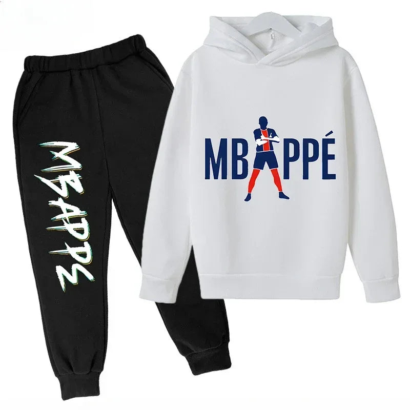 Spring Autumn Children's Hoodie Set Mbappe Print | SAMAG