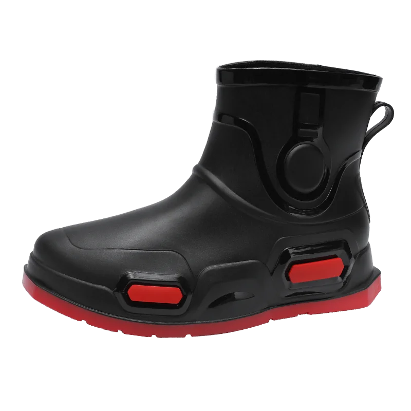 Men's Rain Shoes New Four Seasons Casual Fashion Comfortable Outdoor Anti slip Wear resistant Lightweight Waterproof Rain Shoes