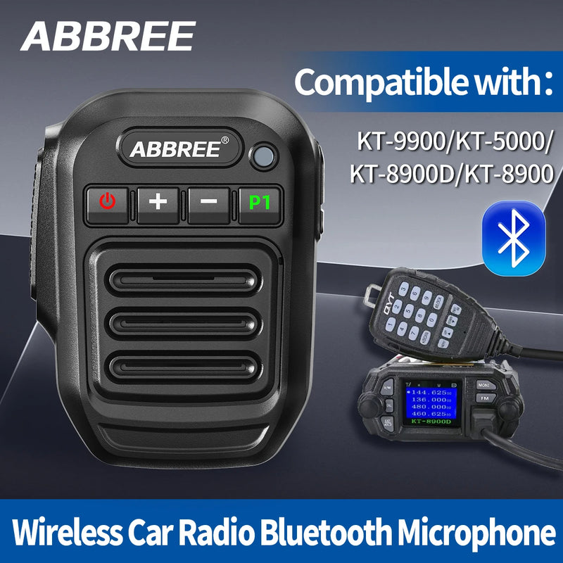 ABBREE Wireless Bluetooth Speaker Microphone Handheld Mic K Type/8 Pin For Quansheng UV-K5(8) K6 Baofeng UV-5R 21 QYT KT-8900D