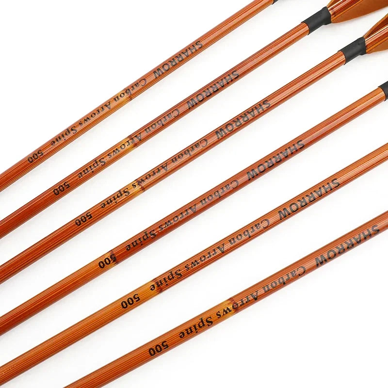 Mixed Carbon Arrows SP500 31.5" Inset Nock 4inch Brown | SAMAG