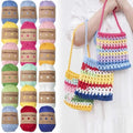 E8BD 6 Rolls Handmade Fabric Strip DIY T - shirt Yarn Knitting for Crocheting and Crafting for Hand Bag - View 3 | SAMAG