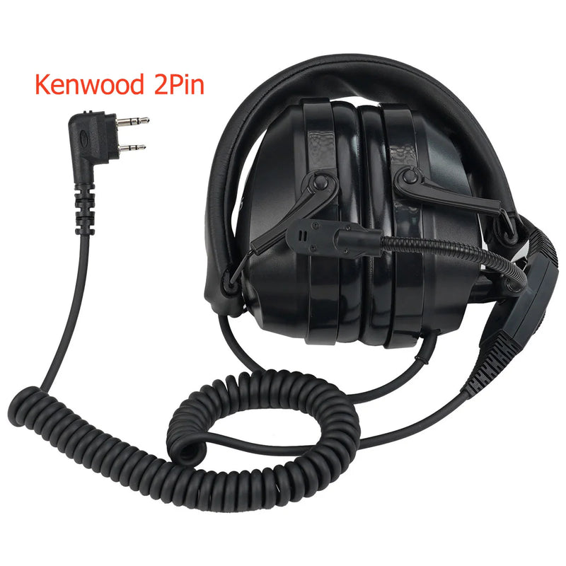 Retevis RT622 Walkie Talkie K/M Headset Noise Reduction Rotatable Boom Microphone for Baofeng UV5R Quansheng UV K5 K6 H777 RT68