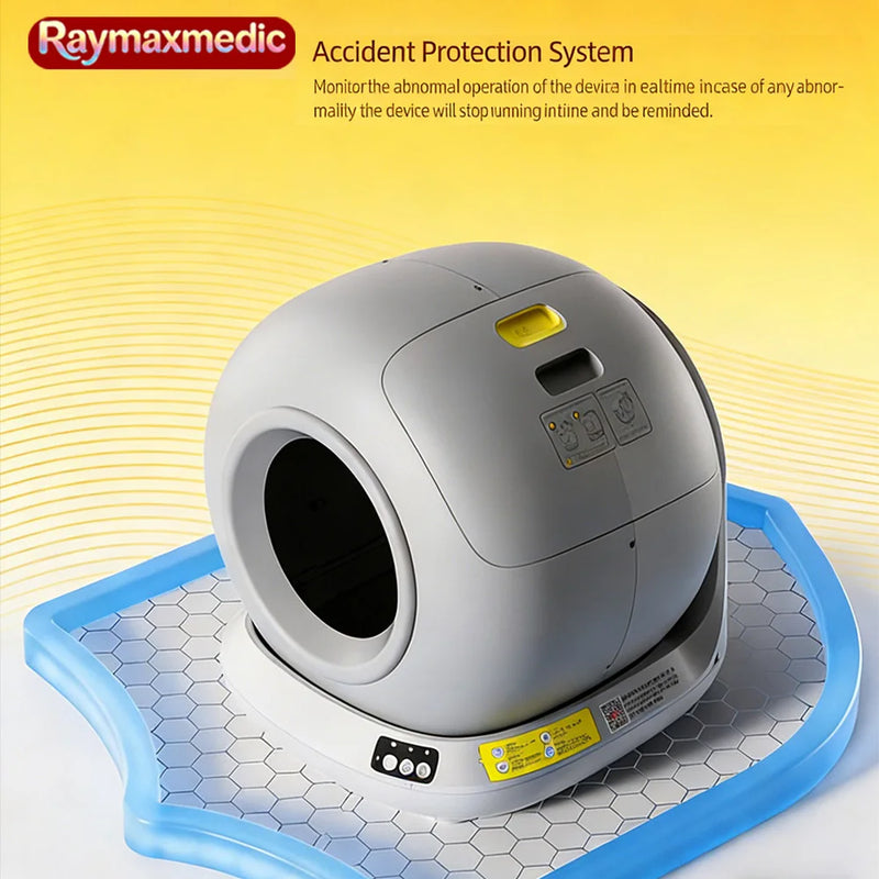 Raymax 78L Self-Cleaning Cat Litter Box App Control ONLY Supports 2.4G WiFi w/Litter Mat&Trash Bags, Fit for Tofu & Mixed Litter