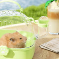 Transparent Pet Carriers Cage Breathable Escape-Proof Travel Pet Cage Ventilated with Water Bottle Pet House for Small Pet