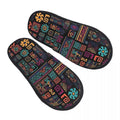 Custom Kizomba Samakaka Ankara Print Soft Memory Foam House Slippers Women African Wax Design Comfy Warm Anti-skid Sole Slipper