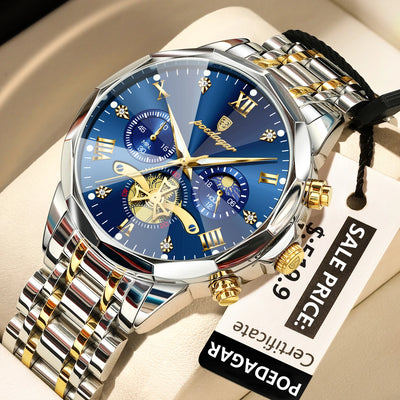 Luxury Men Watch Top Original Waterproof Luminous Chronograph Man Wristwatch Stainless Steel Quartz Watches Reloj | SAMAG