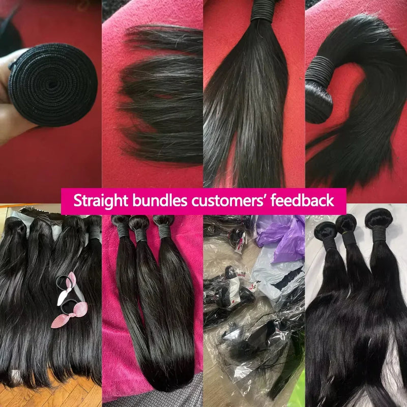 10-32inch Brazilian Straight Human Hair Bundles Natural Color Remy Hair Extensions Bundles Raw Hair Human Hair Extensions for Women
