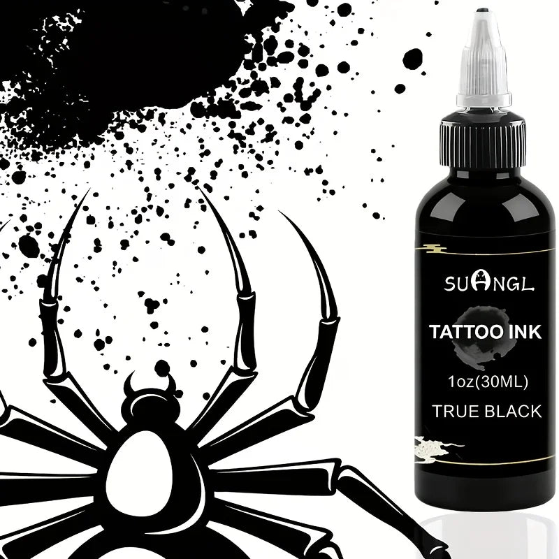 30ML Black & White Tattoo Ink, Professional Tattoo Black Ink with High Brightness and Fine Particles for Easy Application.