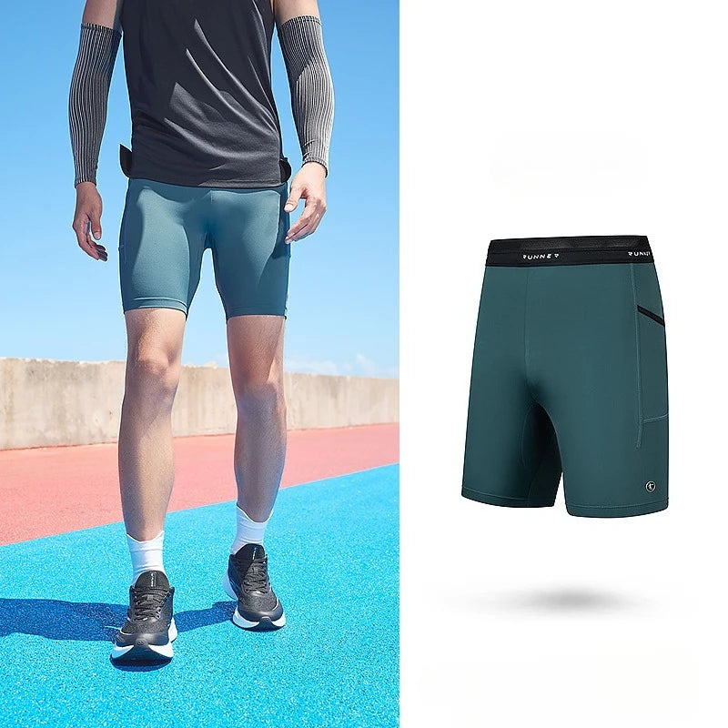 QIAODAN Marathon Men's Skinny Shorts 2025 Summer New High Streth Breathable Lightweight Knit Training Shorts XZZ23245257R