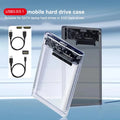 Type-C 3.1 SSD Case Enclosure Box 2.5 HDD SATA To USB 3.0 With 5Gbps Adapter External Housing Hard Drive Box Transparent/Black