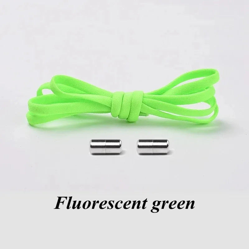 NEW Elastic Shoe Laces Sneakers Shoelace No Tie Shoelaces Metal Lock Lazy Laces for Kids and Adult One Size Fits All Shoe