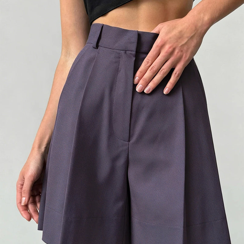 Wolfeel Women's High Waisted Shorts with European - View 5 | SAMAG