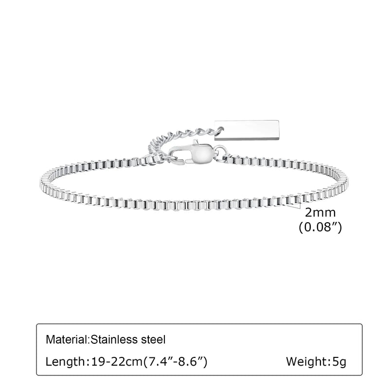 1/2/3pcs Chain Bracelet for Men Women, Stainless Steel Twisted Rope Cuban Wristband, Hip Hop Minimalist - Visuel 11 | SAMAG